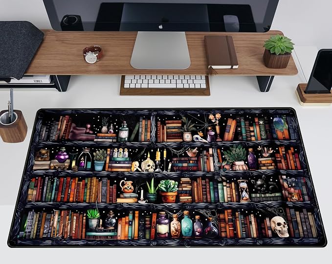 Desk Mat Forest Library Book Mouse Pad Big Desk Pad XXL Extended Gaming Large - Image 5