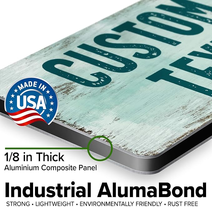 Custom Sign, Custom Street Sign, 11 Font Colors, 13 Font Styles, 4 Hole Options - Image 3