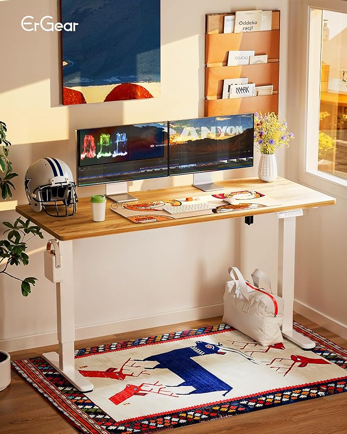 ErGear Height Adjustable Electric Standing Desk, 55 x 28 Inches Sit Stand up - Image 2