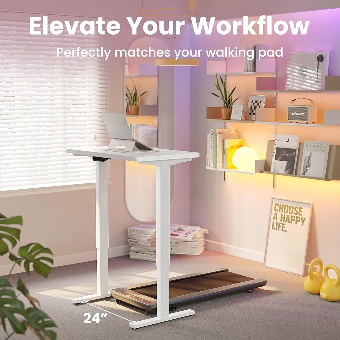 HUANUO 32" Small Electric Standing Desk Adjustable Height, 4 Memory Height - Image 9