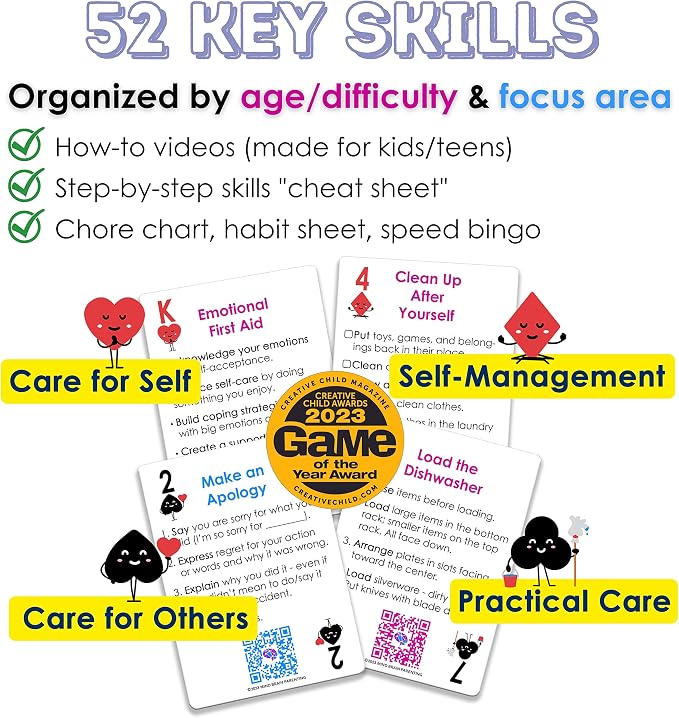 Mind Brain Emotion 52 Essential Life Skills: No-Excuses Game to Teach Kids - Image 4
