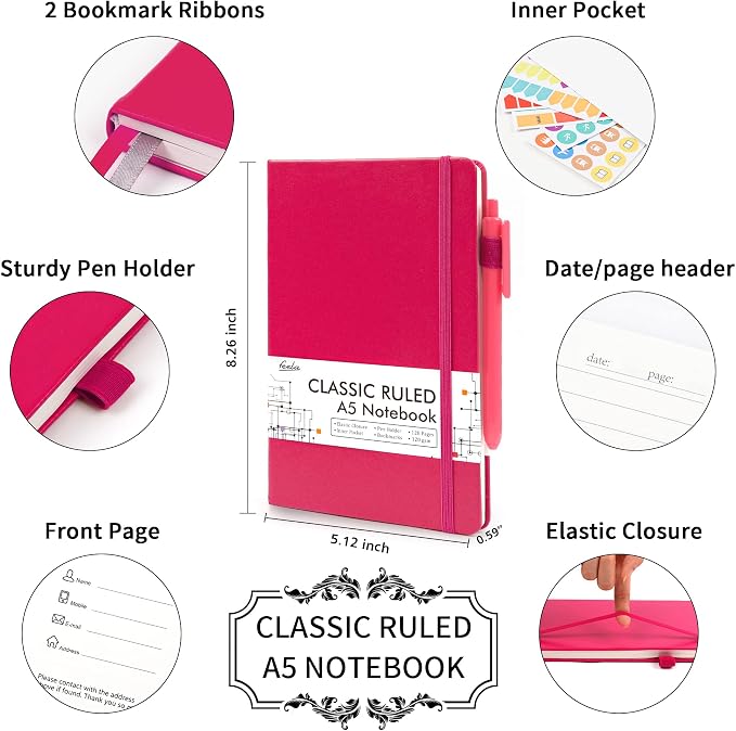 feela 24 Pack Journal Notebook for Work, Business Notebook Bulk Hardcover Lined - Image 2