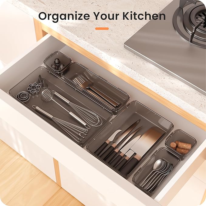 A-LuGei 【Military Grade】 Drawer Organizer, 【】 Clear Makeup organizer - Image 7