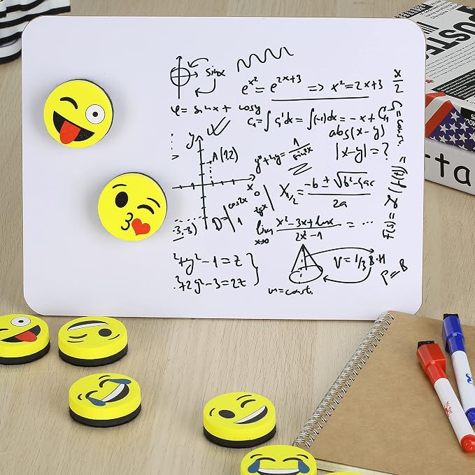 Mr. Pen- Smiley Magnetic Whiteboard Erasers, 8 Pack - Image 6