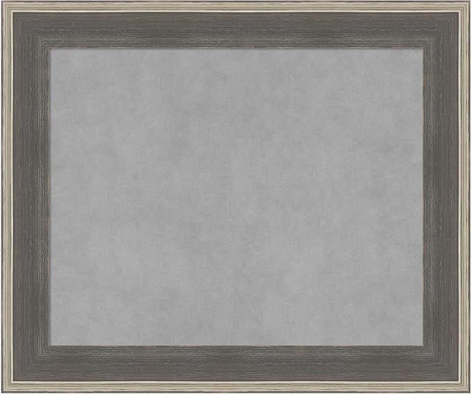 Amanti Art Grey Framed Magnetic Board 21x25 Small Vision Board by AmantiArt