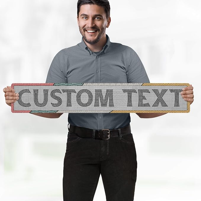 Custom Sign, Custom Street Sign, 11 Font Colors, 13 Font Styles, 4 Hole Options - Image 2