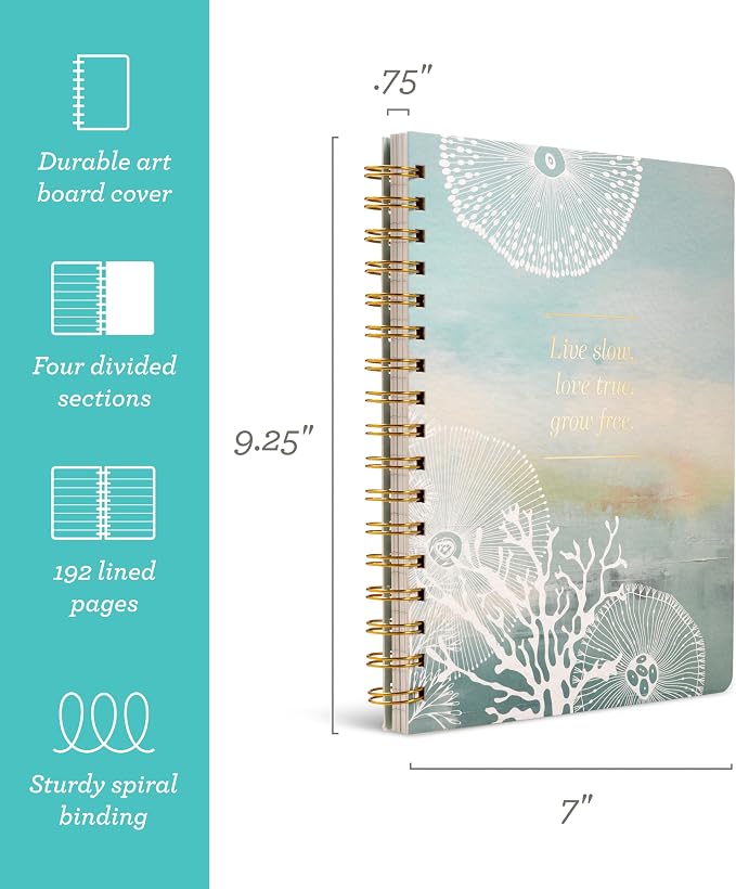 Compendium Spiral Notebook – Live Slow, Love True, Grow Free. – A Designer - Image 2