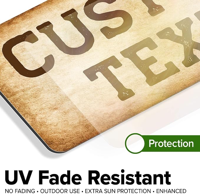 Custom Sign, Custom Street Sign, 11 Font Colors, 13 Font Styles, 4 Hole Options - Image 5