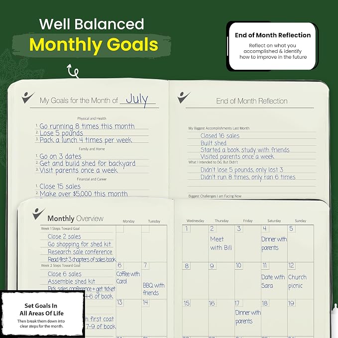 Undated Daily Planner to Achieve Your Goals 2025-2026 - Image 4