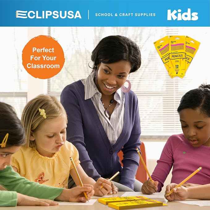 E-CLIPS USA Pencils Bulk Pencils #2 Number 2 pencil Pre-Sharpened Pencil Bulk