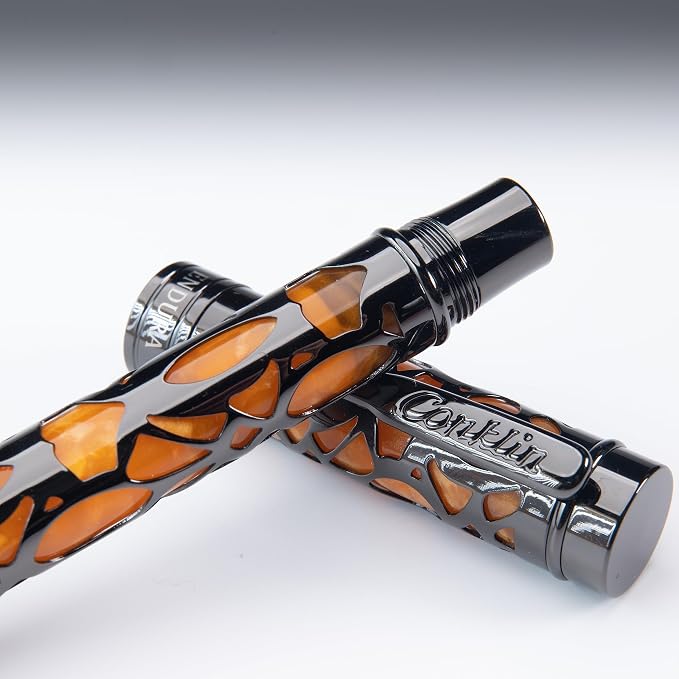 Conklin Endura Deco Crest Fountain Pen in Orange - Image 2