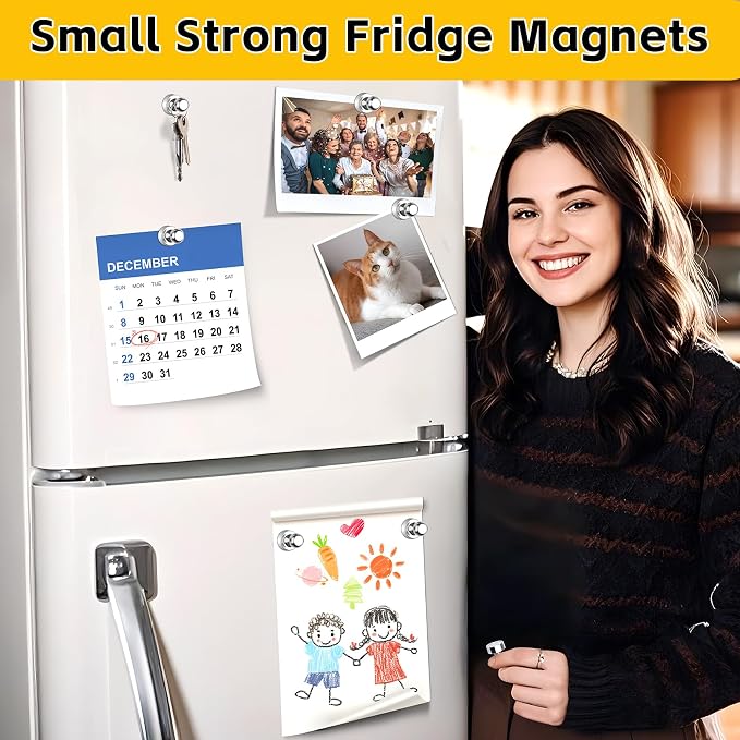 VNDUEEY 60 Pack Fridge Magnet Refrigerator Magnets, Metal Decorative - Image 2