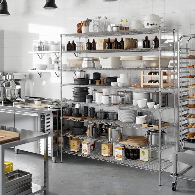 Regal Altair 21" Deep x 72" Wide x 86" Height Wire Shelving Kit | 8-Tier | NSF - Image 4