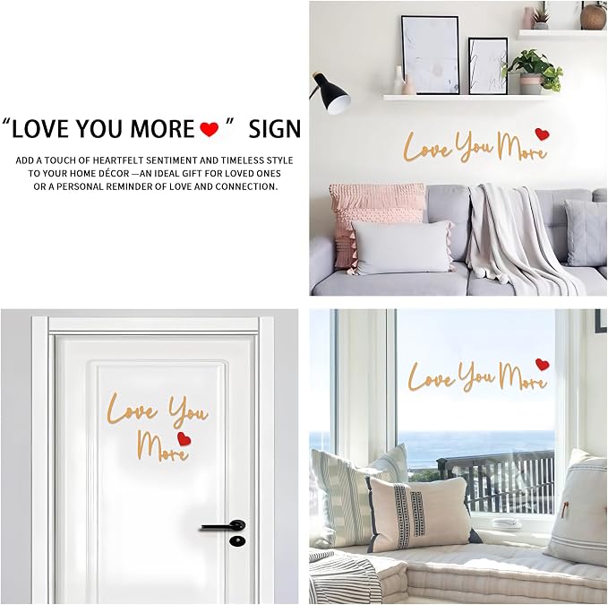 Love You More Wood Sign Home Decor Boho Decor Wall Decor Express Love and Warm - Image 7