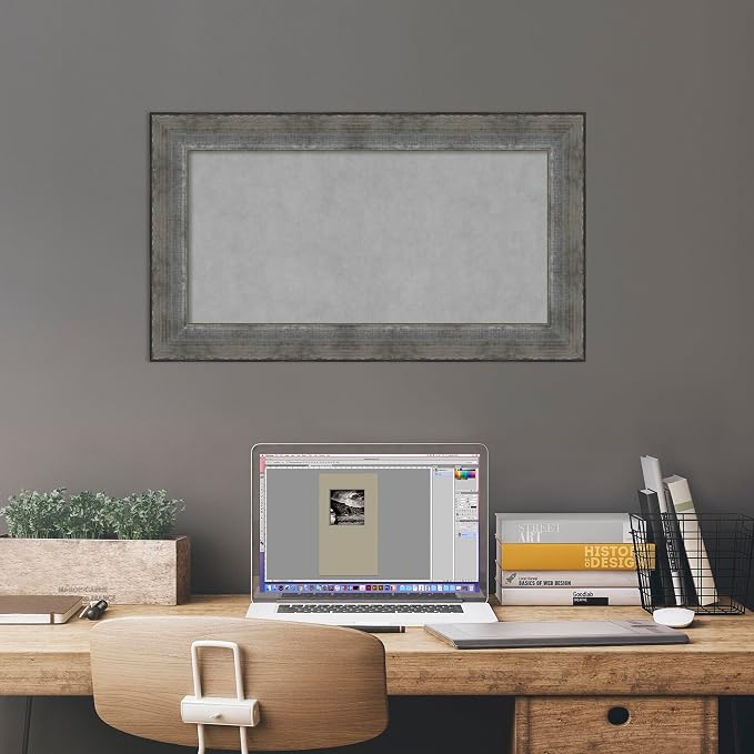 Amanti Art Silver Framed Magnetic Board 16x28 Small Vision Board - Image 5