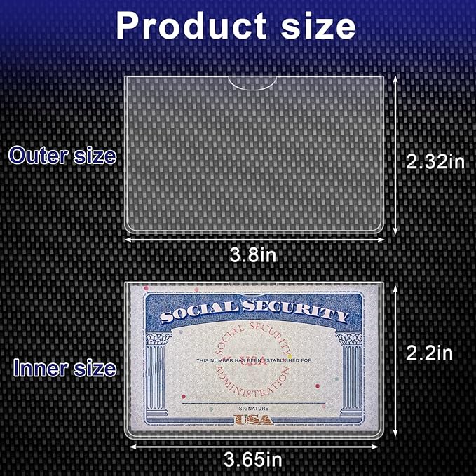 20 Pack Social Security Card Protector Medicare New Credit Card Holder - Image 3