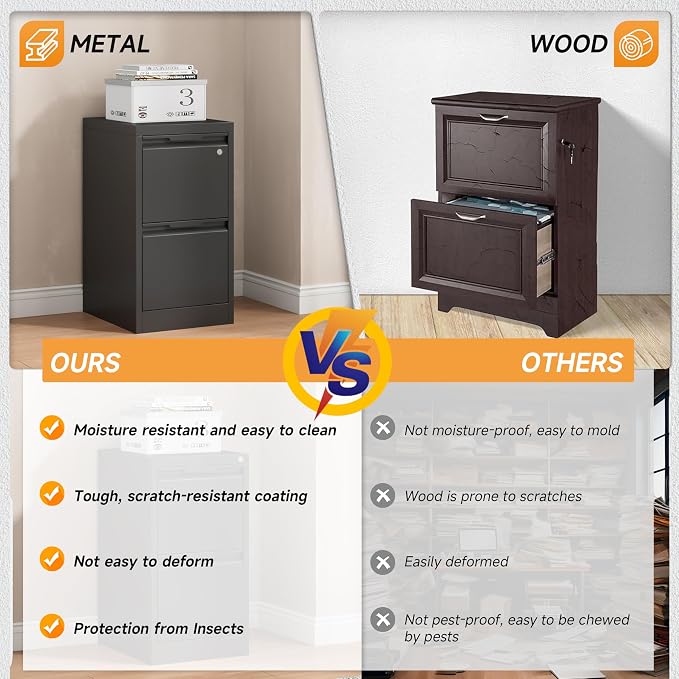 Bestoo 2-Drawer File Cabinet - Image 7