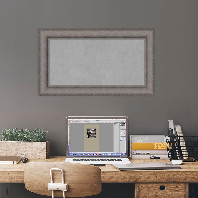 Amanti Art Grey Framed Magnetic Board 16x28 Small Vision Board - Image 5