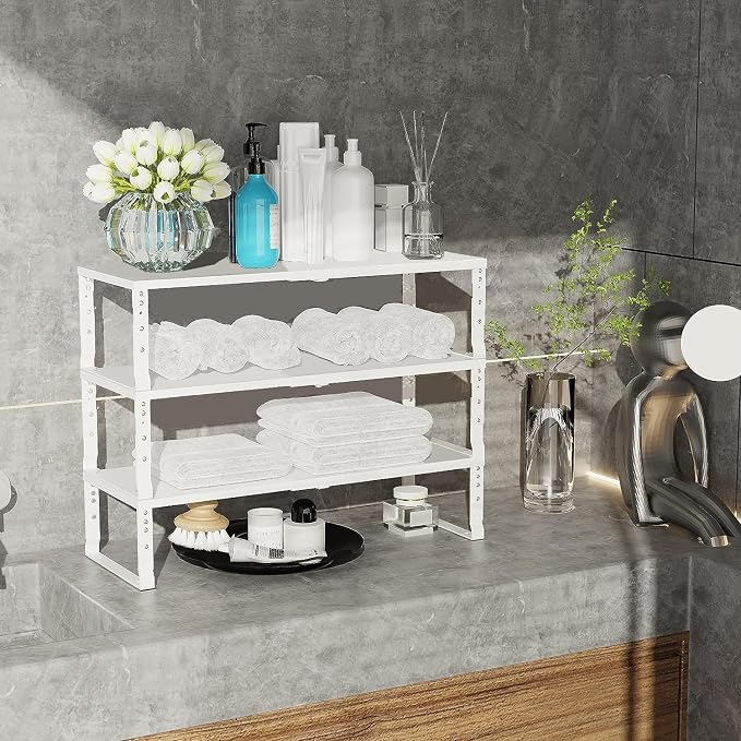 Jojocross Expandable Cabinet Shelf Organizer Storage Spice Rack Shelves - Image 4