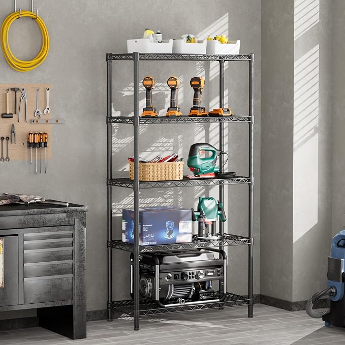 SINGAYE 5 Shelf Adjustable Heavy Duty Storage Shelving Unit 350 lbs per Shelf - Image 8