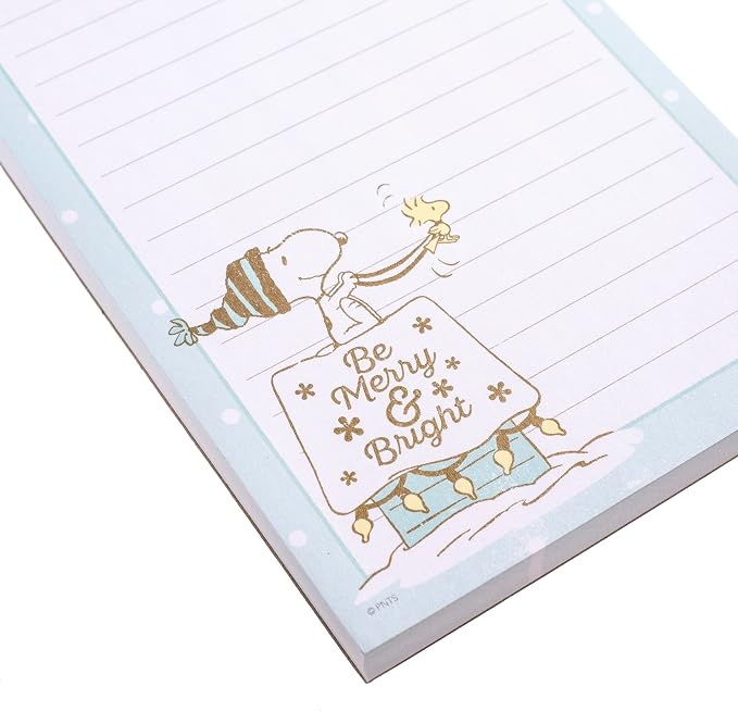 Graphique Merry Snoopy Holiday Magnetic Notepad | 100 Tear-Away Sheets | Grocery - Image 2