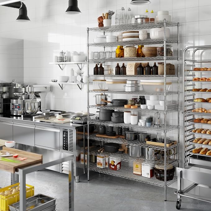 Regal Altair 18" Deep x 54" Wide x 96" Height Wire Shelving Kit | 10-Tier | NSF - Image 7