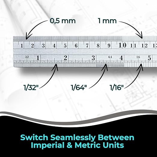 NOKKO Metal Ruler 12 Inch - Image 7