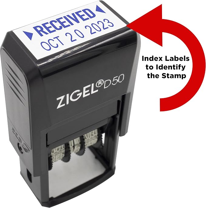 ZIGEL D50 Date Stamp with Paid - Image 5