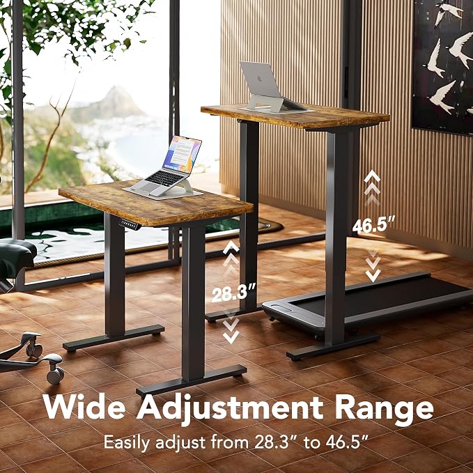 HUANUO 48" x 24" Electric Standing Desk Adjustable Height, 4 Memory Height - Image 4