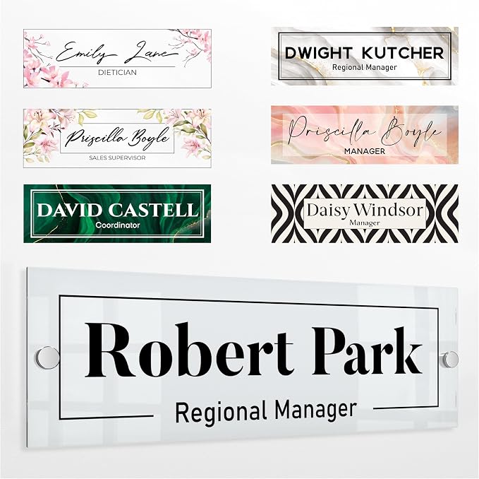 Personalized Acrylic Door Name Plate by Brd+Gifts