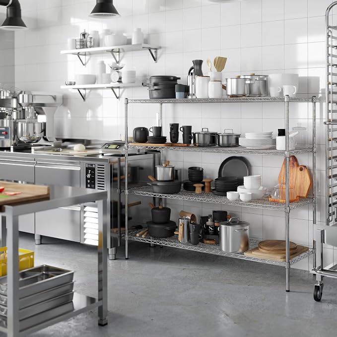 Regal Altair 21" Deep x 60" Wide x 54" Height Wire Shelving Kit | 4-Tier | NSF - Image 5