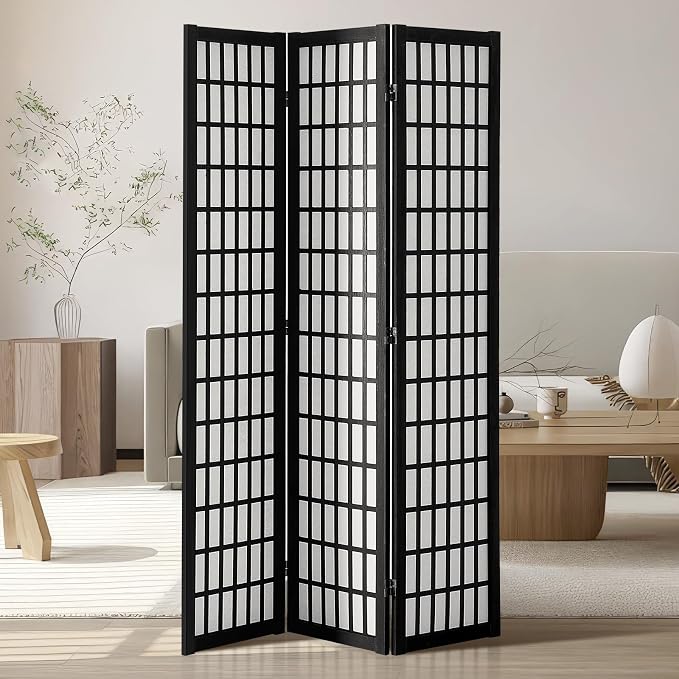VEVOR Room Divider, 3 Panel Japanese Room Divider, Wood Folding Privacy Screen by VEVOR