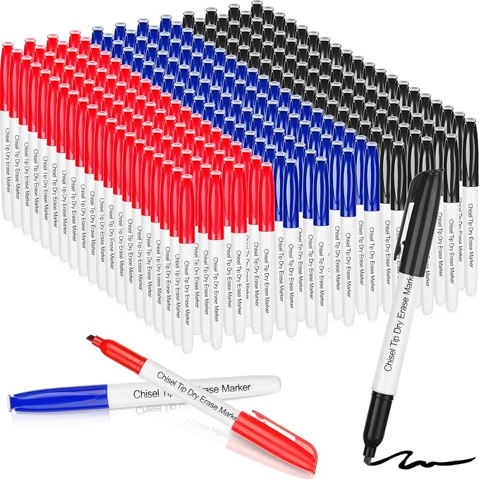 Sepamoon 240 Pack Dry Erase Markers Bulk Chisel Tip Whiteboard Markers Pens Low by Sepamoon