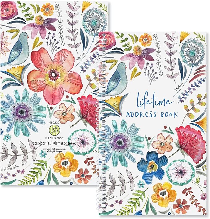 Current Embroidered Florals Address Book-94 Pages; Small 5" x 8-1/2" Size - Image 4