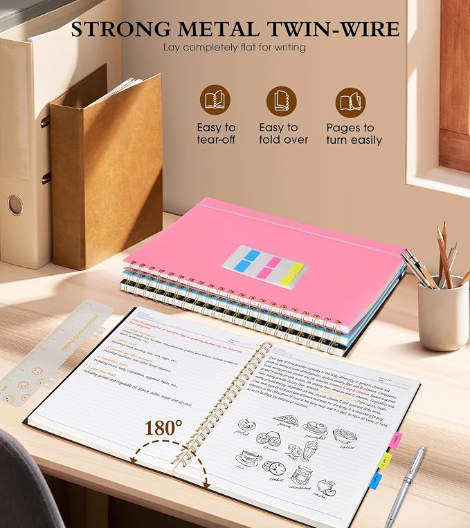 UEBZFOCS Spiral Notebook Journal 8.5” x 11”, Lined Notebooks - Image 6