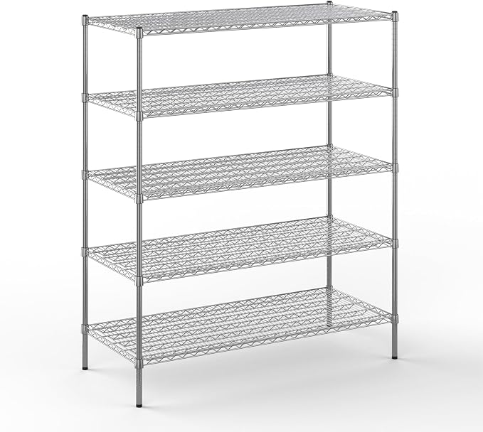 Regal Altair 24" Deep x 54" Wide x 64" Height Wire Shelving Kit | 5-Tier | NSF by Regal+Altair