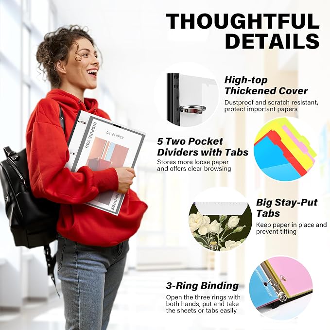 WOT I Telescoping Project Organizer, Refillable 3 Ring Binder - Image 4
