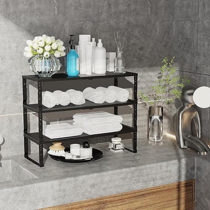Jojocross Expandable Cabinet Shelf Organizer Storage Spice Rack Shelves - Image 5