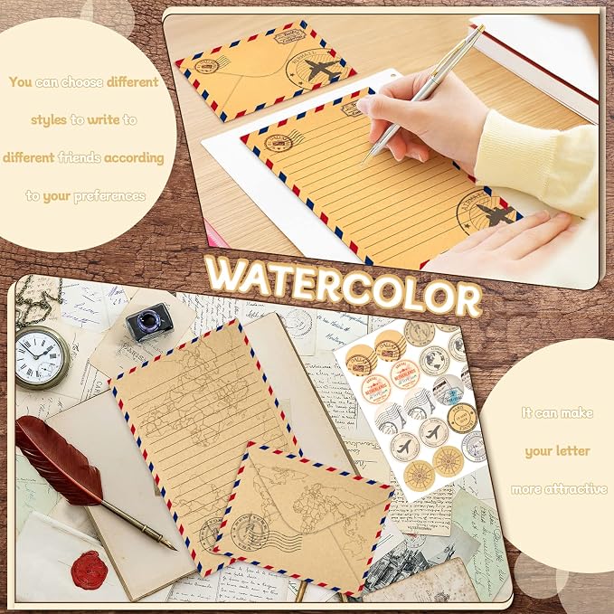 TaoBary 160 Pcs Stationery Paper Set 50 Double Sided Stationery Papers - Image 6