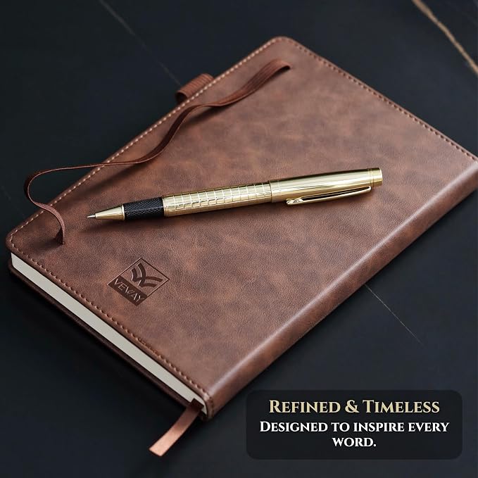 Veway Vegan Leather Journal and Pen Set, Tree of Life Notebook, A5 Lined - Image 5