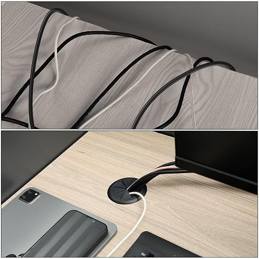 HYCC 2 Inch Desk Grommet Black, Desk Hole Cover - Image 6
