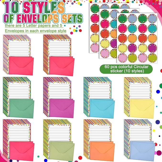 TaoBary 160 Pcs Stationery Paper Set 50 Double Sided Stationery Papers - Image 5