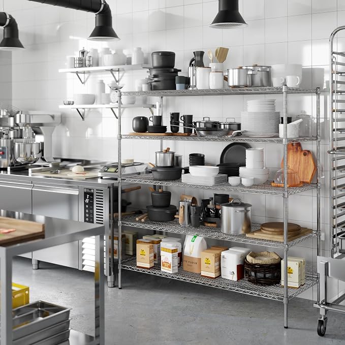 Regal Altair 24" Deep x 60" Wide x 64" Height Wire Shelving Kit | 5-Tier | NSF - Image 6