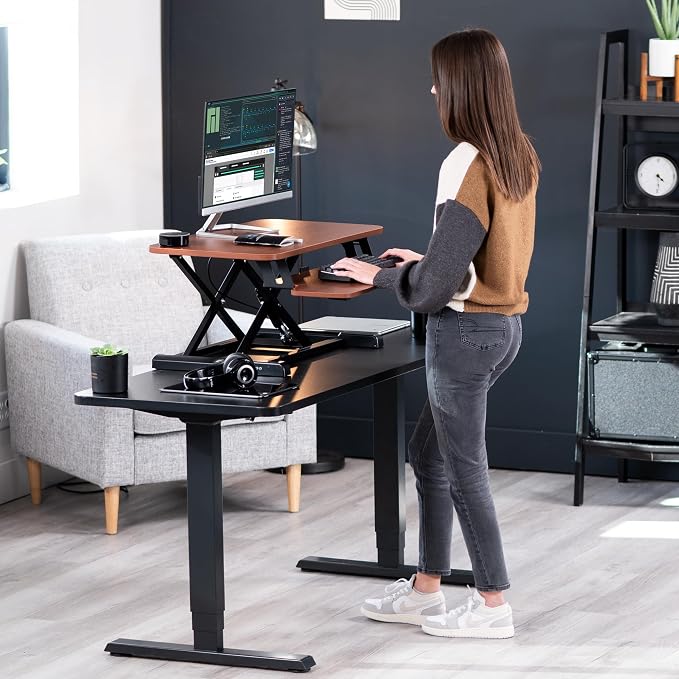 VIVO 28 inch Desk Converter, K Series, Height Adjustable Sit to Stand Riser - Image 9
