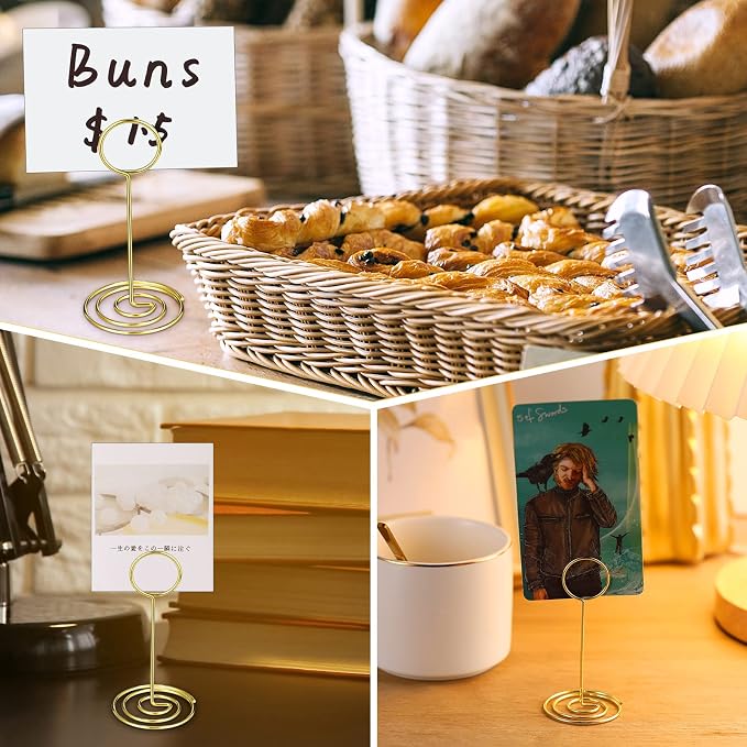 TecUnite 48 Pieces 3.35 Inch Table Number Holder Place Card Photo Holder - Image 4