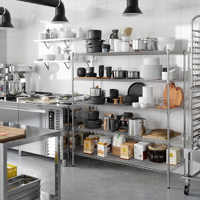 Regal Altair 21" Deep x 60" Wide x 64" Height Wire Shelving Kit | 5-Tier | NSF - Image 6
