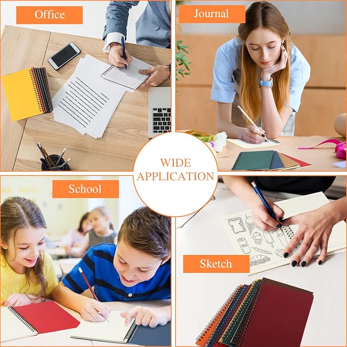 Yahenda 18 Pcs Spiral Notebook Bulk A5 Journal Lined 8.3'' x 5.5'' Writing - Image 5