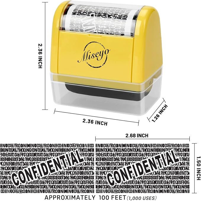 Miseyo Identity Theft Protection Roller Stamp Set - Image 2