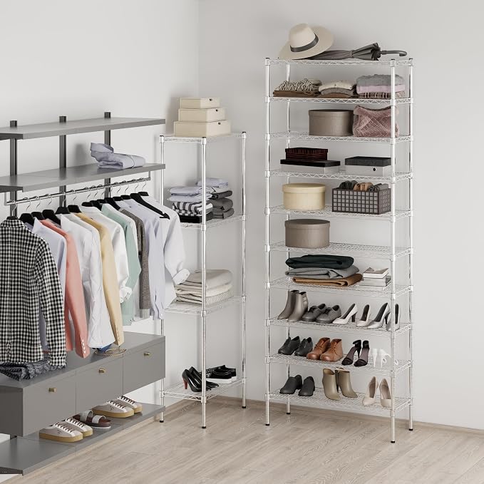 Regal Altair 14" Deep x 36" Wide x 96" Height Wire Shelving Kit | 10-Tier | NSF - Image 4