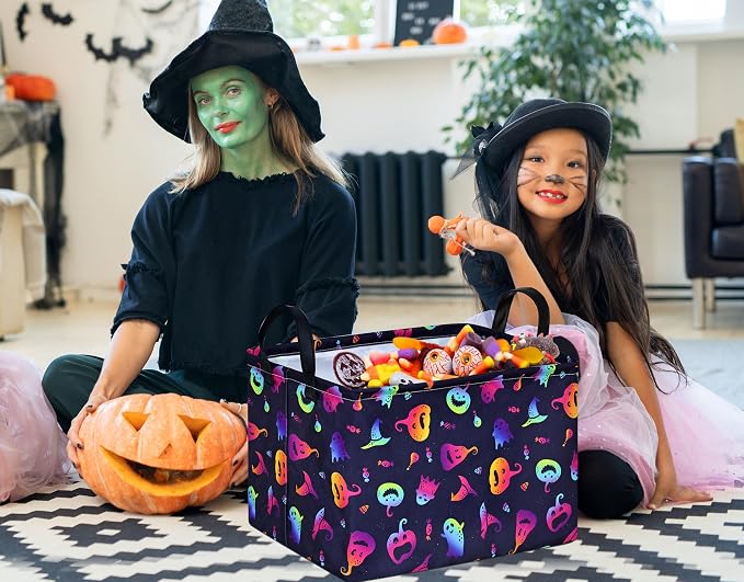 Halloween Storage Baske Bins Cube Collapsible Organizer Closet Shelves Toy Box - Image 5